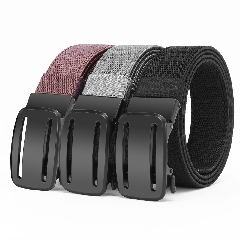 GUGETI Men's Tactical Fabric Belt with Automatic Buckle 3.5CM