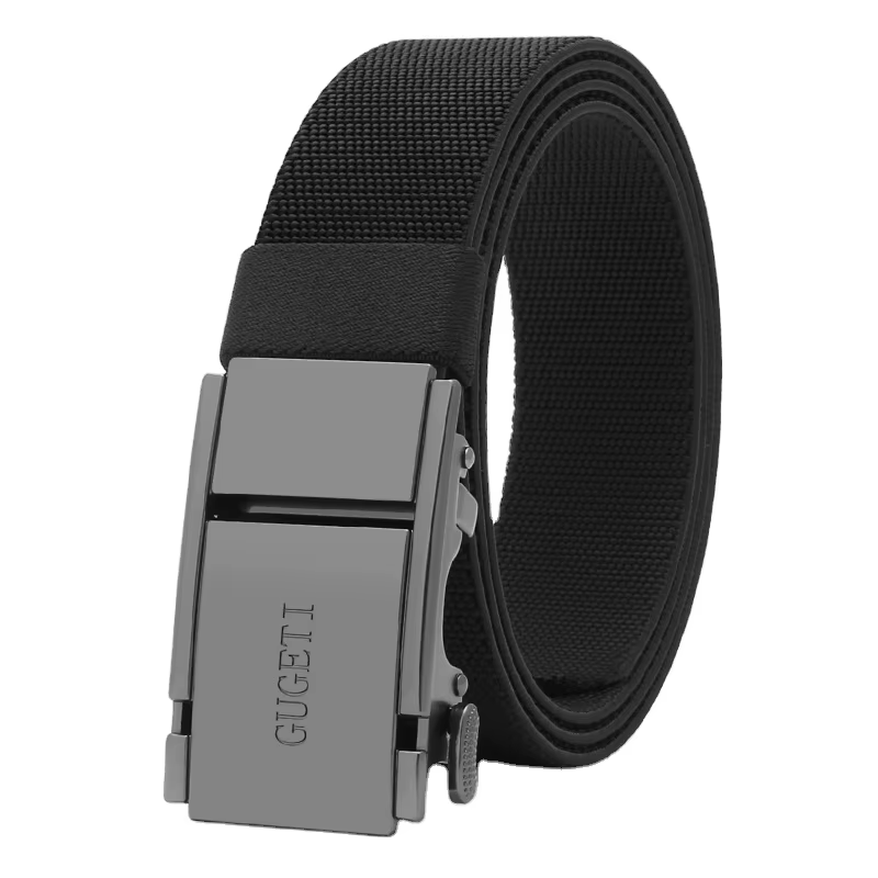 GUGETI Men's Elastic Stretch Belt with Automatic Buckle 3.5CM