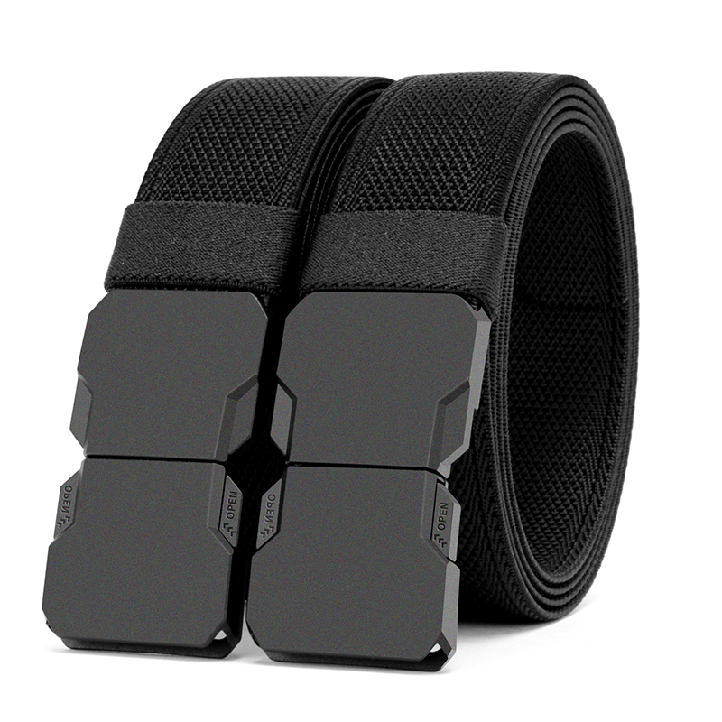 GUGETI Men's Elastic Stretch Belt with Quick Release Buckle 3.5CM