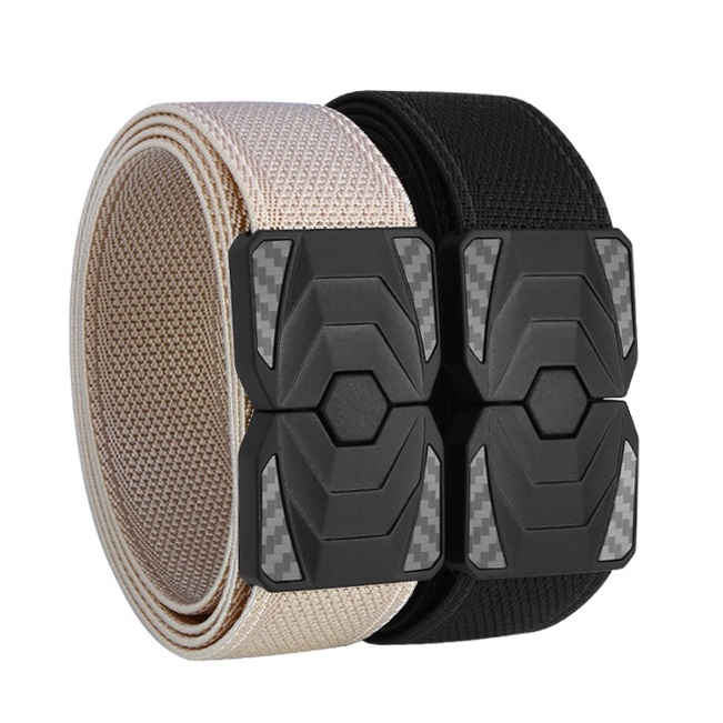 GUGETI Men's Elastic Stretch Belt with Quick Release Buckle 3.5CM