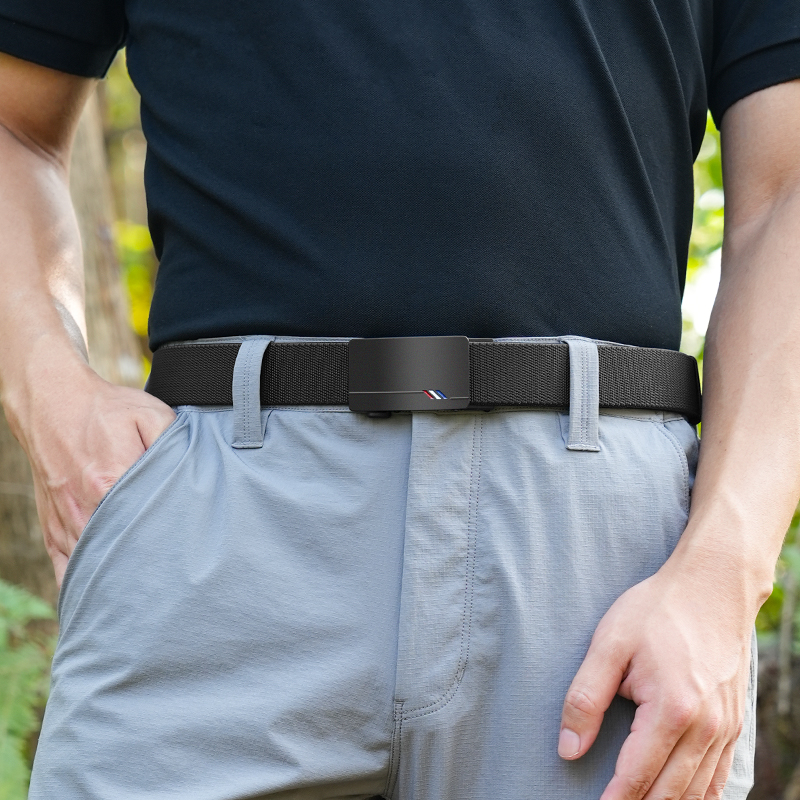 GUGETI Men's Elastic Stretch Belt with Automatic Buckle 3.5CM