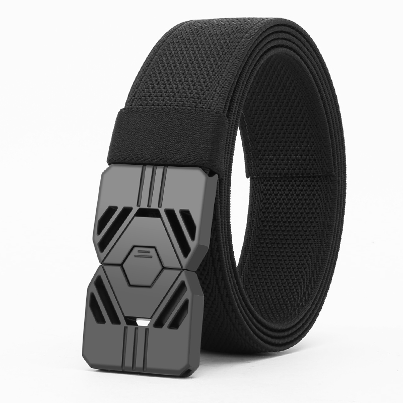 GUGETI Men's Elastic Stretch Belt with Quick Release Buckle 3.5CM