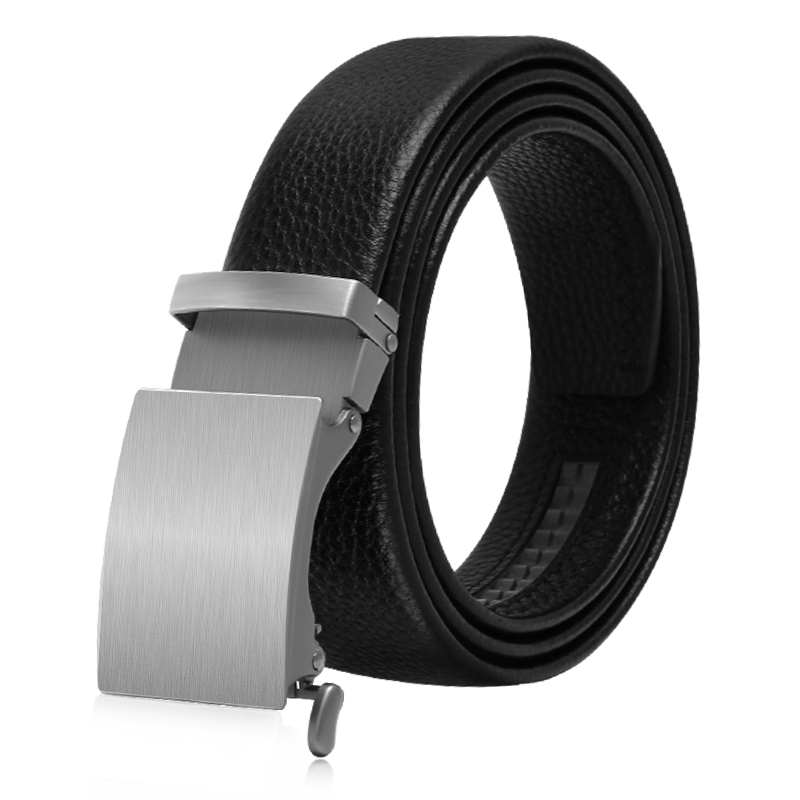GUGETI Men's Genuine Leather Belt with Automatic Buckle 3.5CM