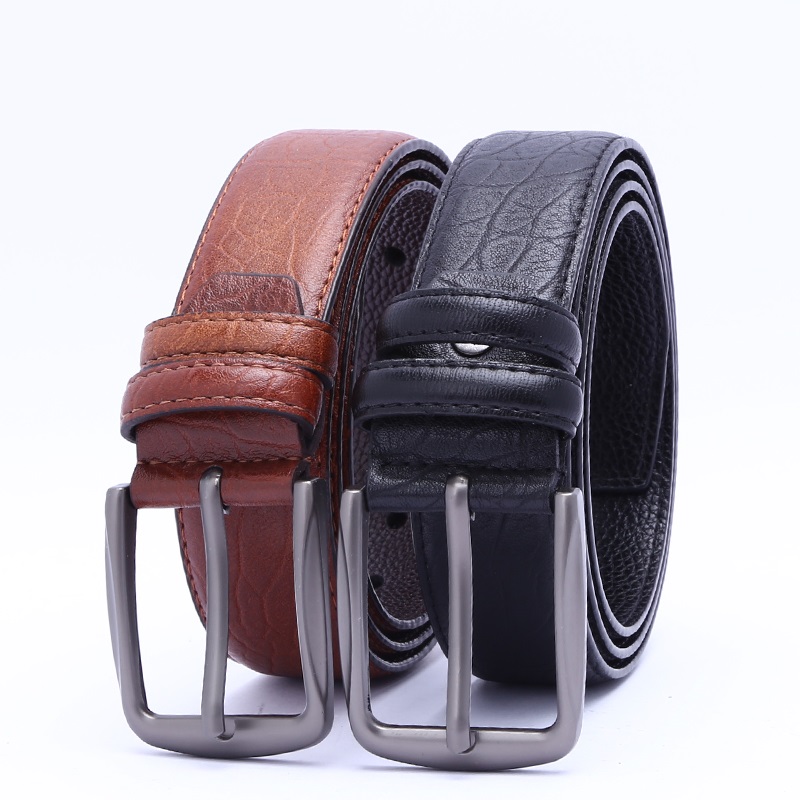 GUGETI Unisex PU Leather Belt with Pin Buckle 3.5CM