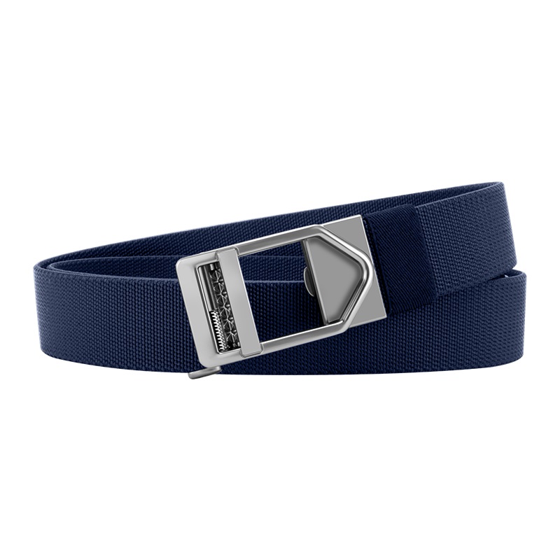 GUGETI Men's Elastic Stretch Belt with Hollowed Automatic Buckle 3.5CM