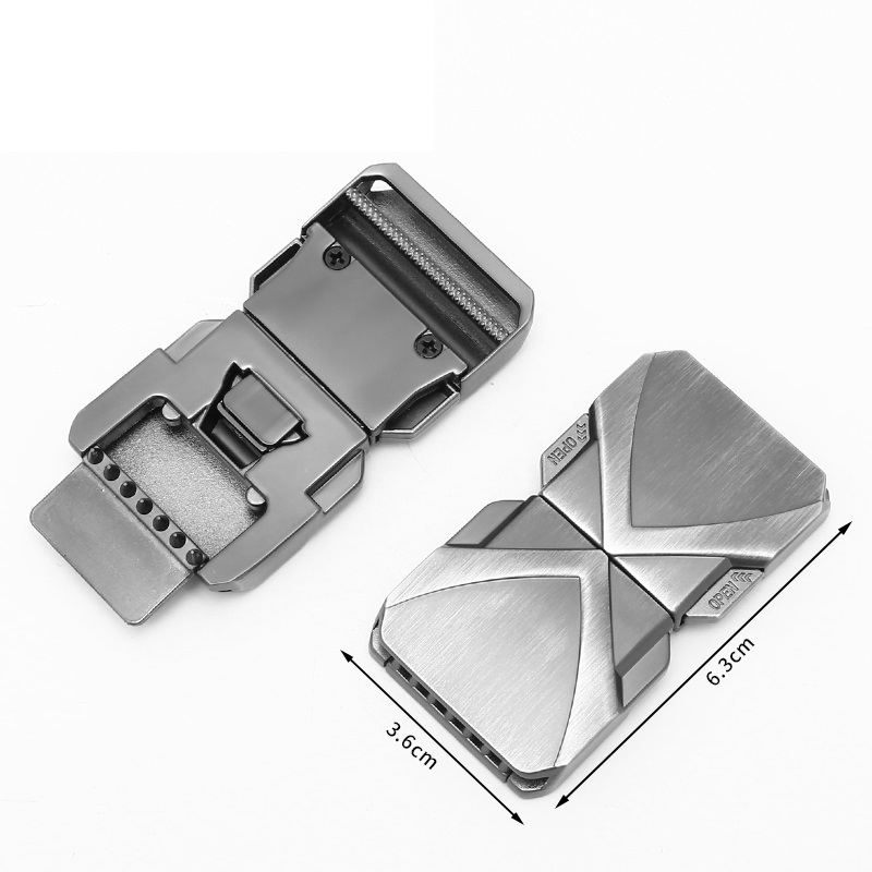 GUGETI Unisex Elastic Stretch Belt with X Shaped Quick Release Buckle 3.5CM