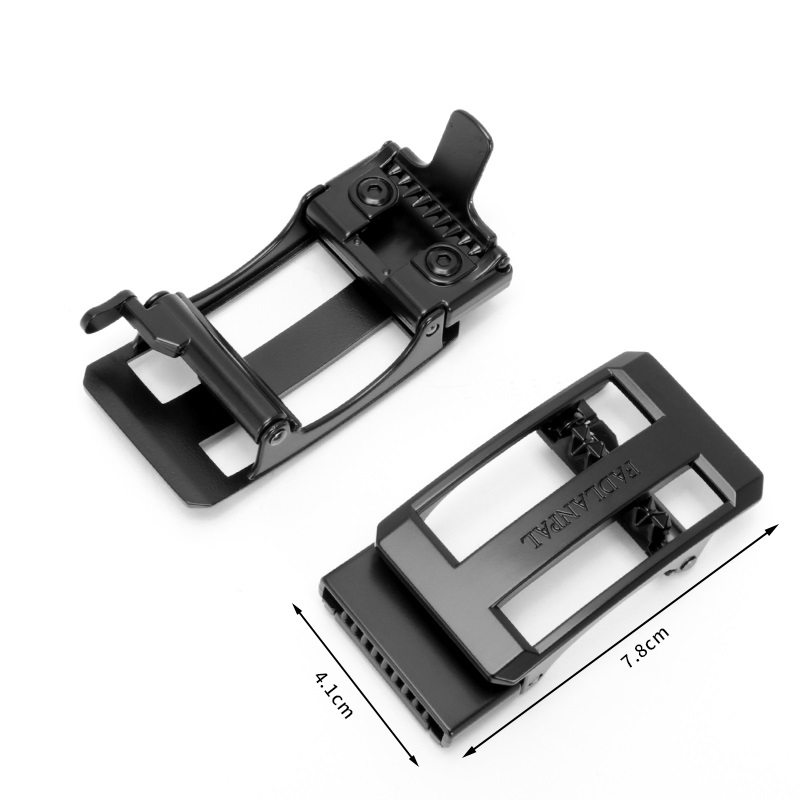 FADLANPAL Men's Elastic Stretch Belt with Hollowed Automatic Buckle 3.5CM