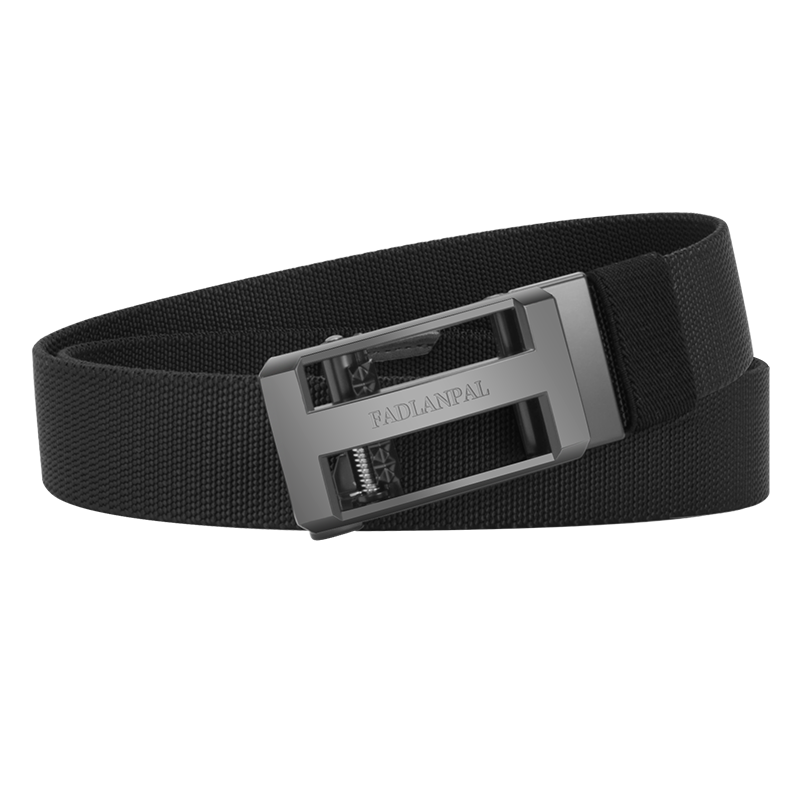 FADLANPAL Men's Elastic Stretch Belt with Hollowed Automatic Buckle 3.5CM