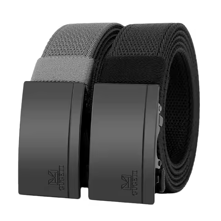 GUGETI Men's Tactical Fabric Belt with Automatic Buckle 3.5CM