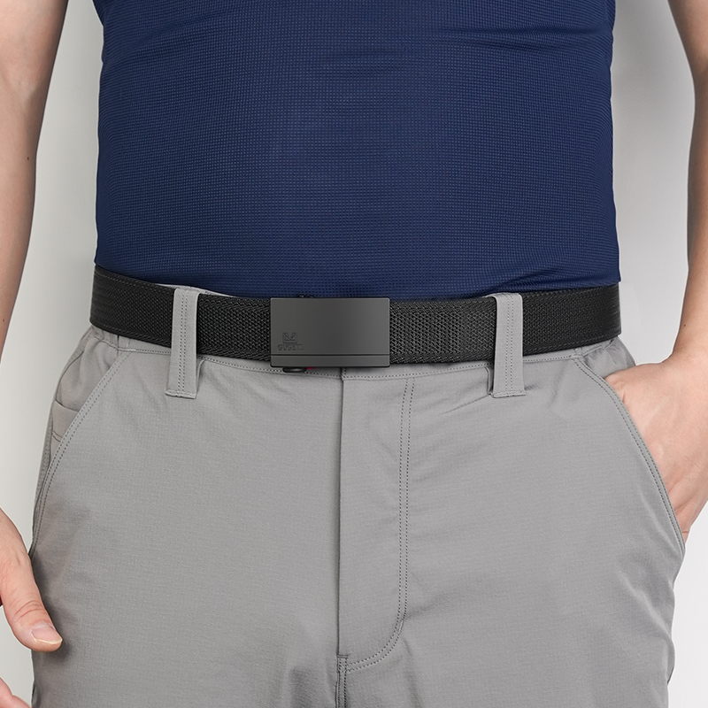 GUGETI Men's Tactical Fabric Belt with Automatic Buckle 3.5CM
