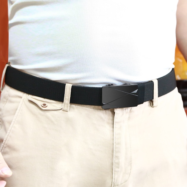 GUGETI Men's Elastic Stretch Belt with Automatic Buckle 3.5CM