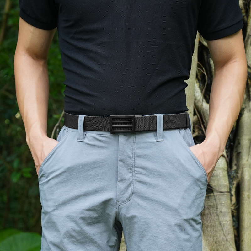 GUGETI Men's Elastic Stretch Belt with Automatic Buckle 3.5CM