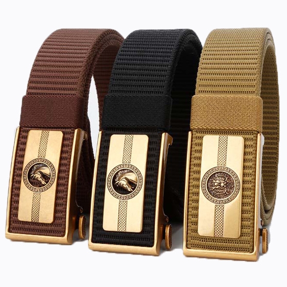 GUGETI 12 Zodiac Fabric Belts with Automatic Buckle 3.5cm