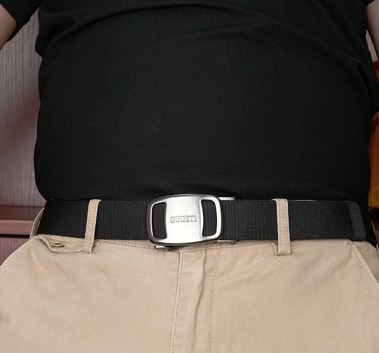 GUGETI Men's Elastic Stretch Belt with Automatic Buckle 3.5CM