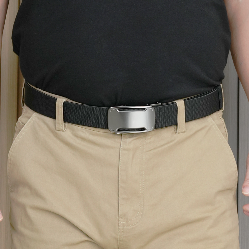 GUGETI Men's Elastic Stretch Belt with Automatic Buckle 3.5CM