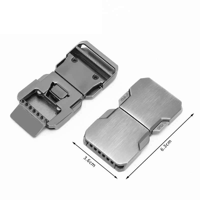 GUGETI Unisex Elastic Stretch Belt with Brushed Quick Release Buckle 3.5CM