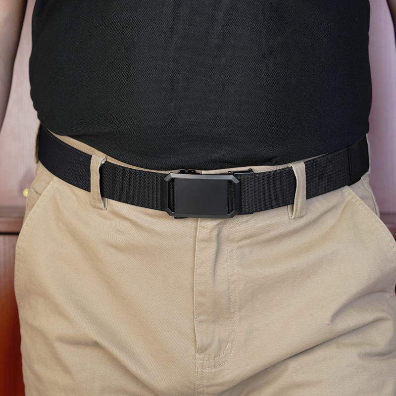 GUGETI Men's Elastic Stretch Belt with Automatic Buckle 3.5CM