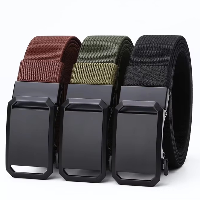 GUGETI Men's Elastic Stretch Belt with Automatic Buckle 3.5CM