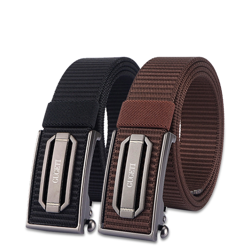 GUGETI Men's Fabric Belts with Automatic Buckle 3.5cm
