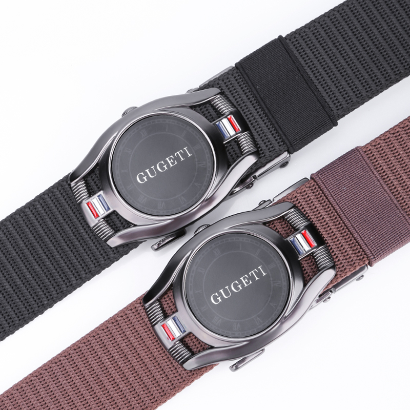 GUGETI Men's Fabric Belts with Automatic Buckle 3.5cm