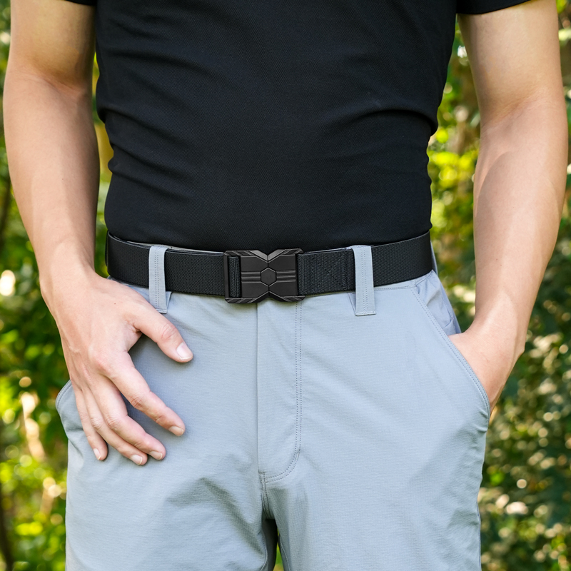 GUGETI Men's Tactical Elastic Belt with Quick Release Buckle Width 3.8cm 1.5in