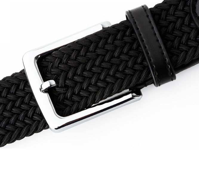 GUGETI Unisex Braided Belt with Pin Buckle 3.5CM