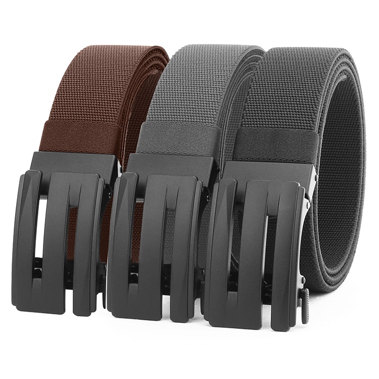 GUGETI Men's Elastic Stretch Belt with Letter S Automatic Buckle 4CM