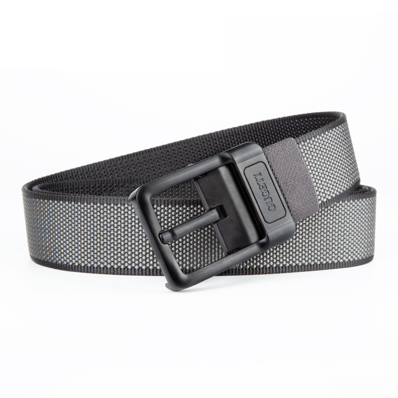 GUGETI Men's Fabric Belts with 360° Rotated Pin Buckle 7 Holes 3.5CM