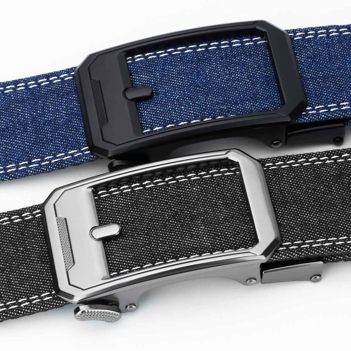 Men's Belt Pin buckle  Automatic buckle denim belt canvas  fabric belt 3.5cm