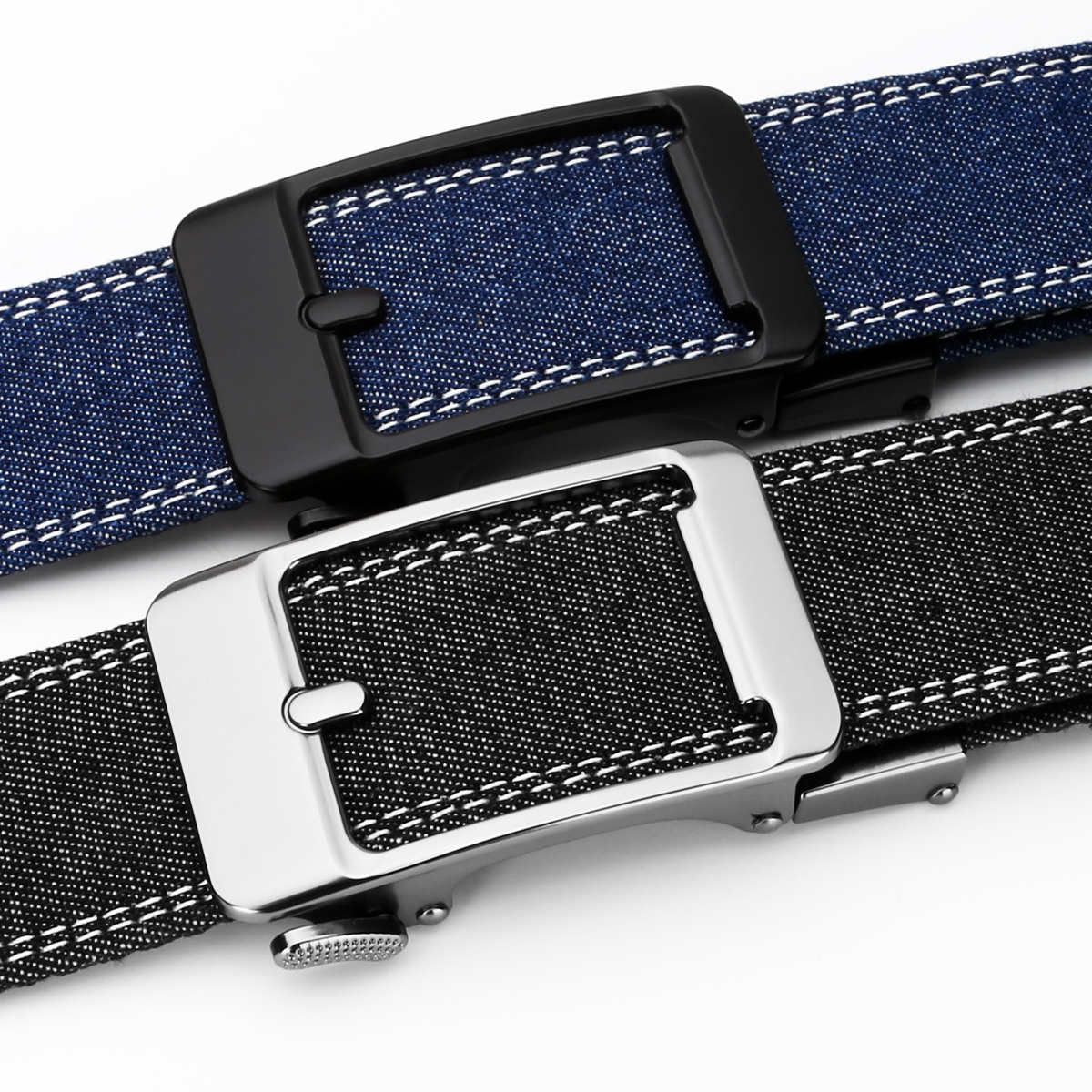 Men's Belt Pin buckle  Automatic buckle denim belt canvas  fabric belt 3.5cm