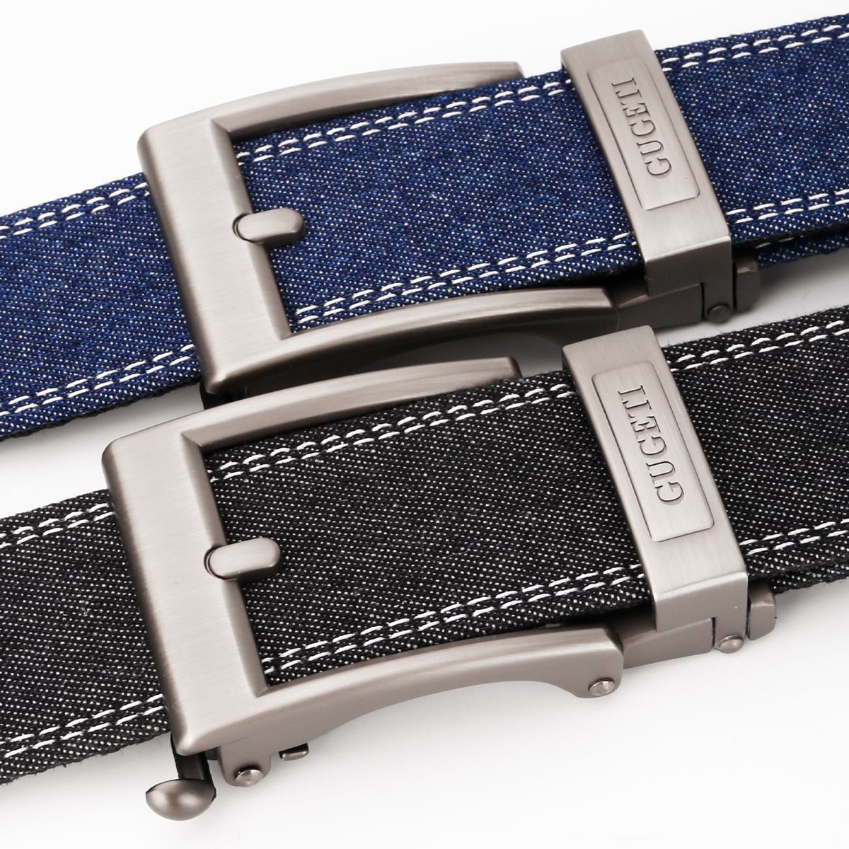 Men's Belt Pin buckle  Automatic buckle denim belt canvas  fabric belt 3.5cm