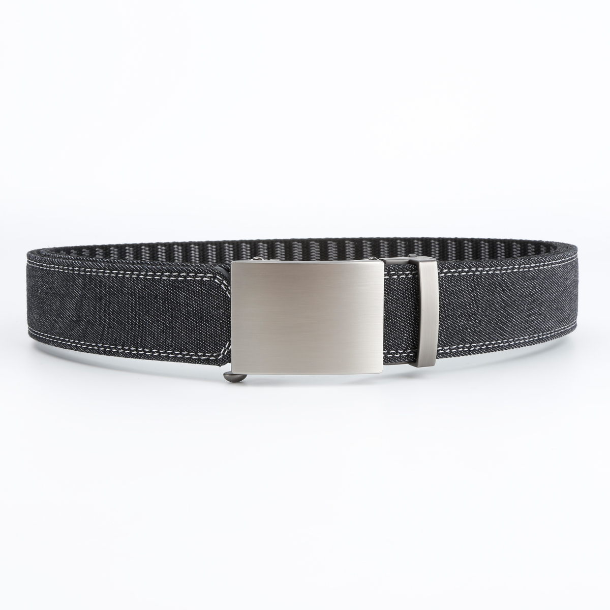 Men's Belt Automatic buckle denim belt canvas  fabric belt 3.4cm