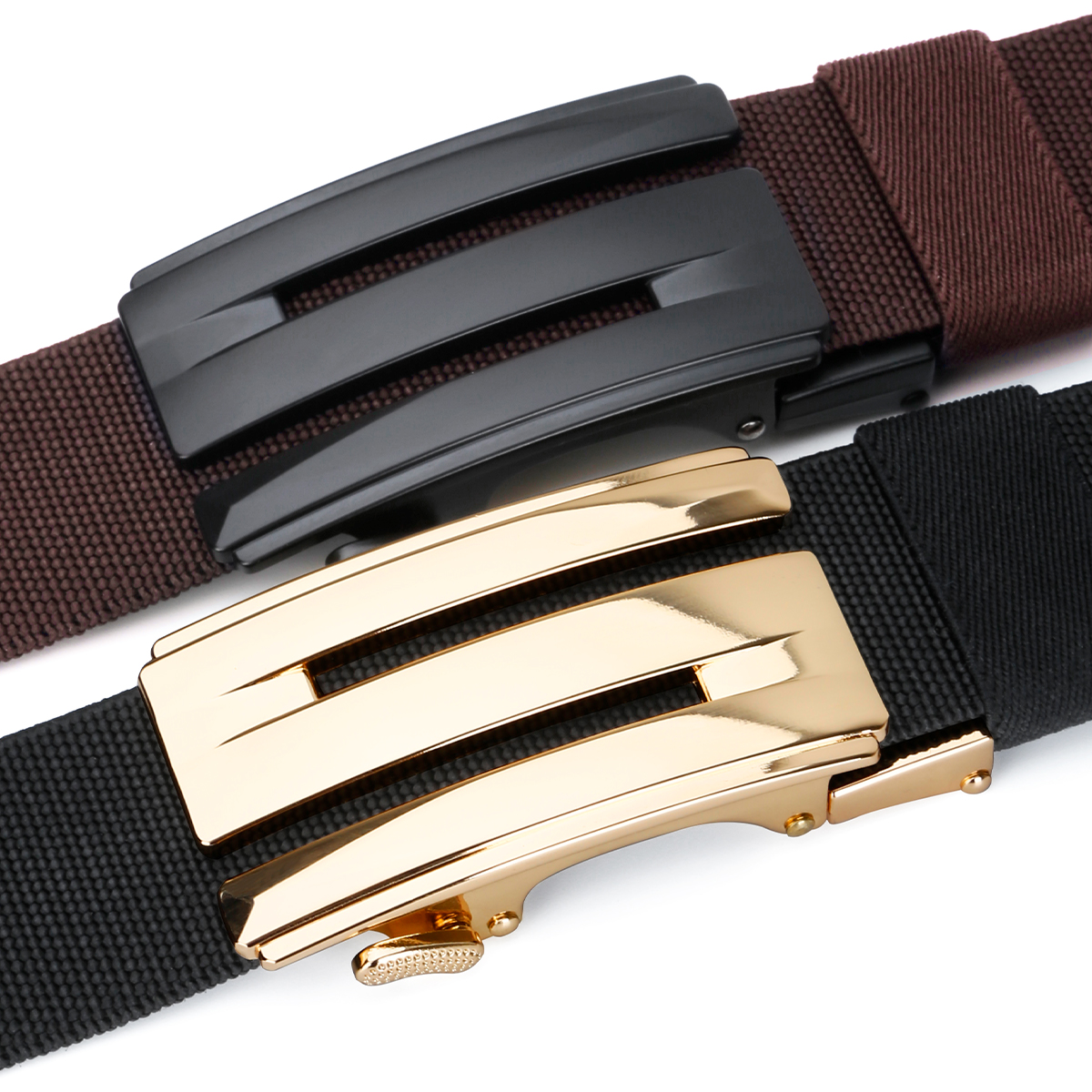Men's Belt S Automatic buckle Tactical Elastic Belt canvas  fabric belt 3.5cm