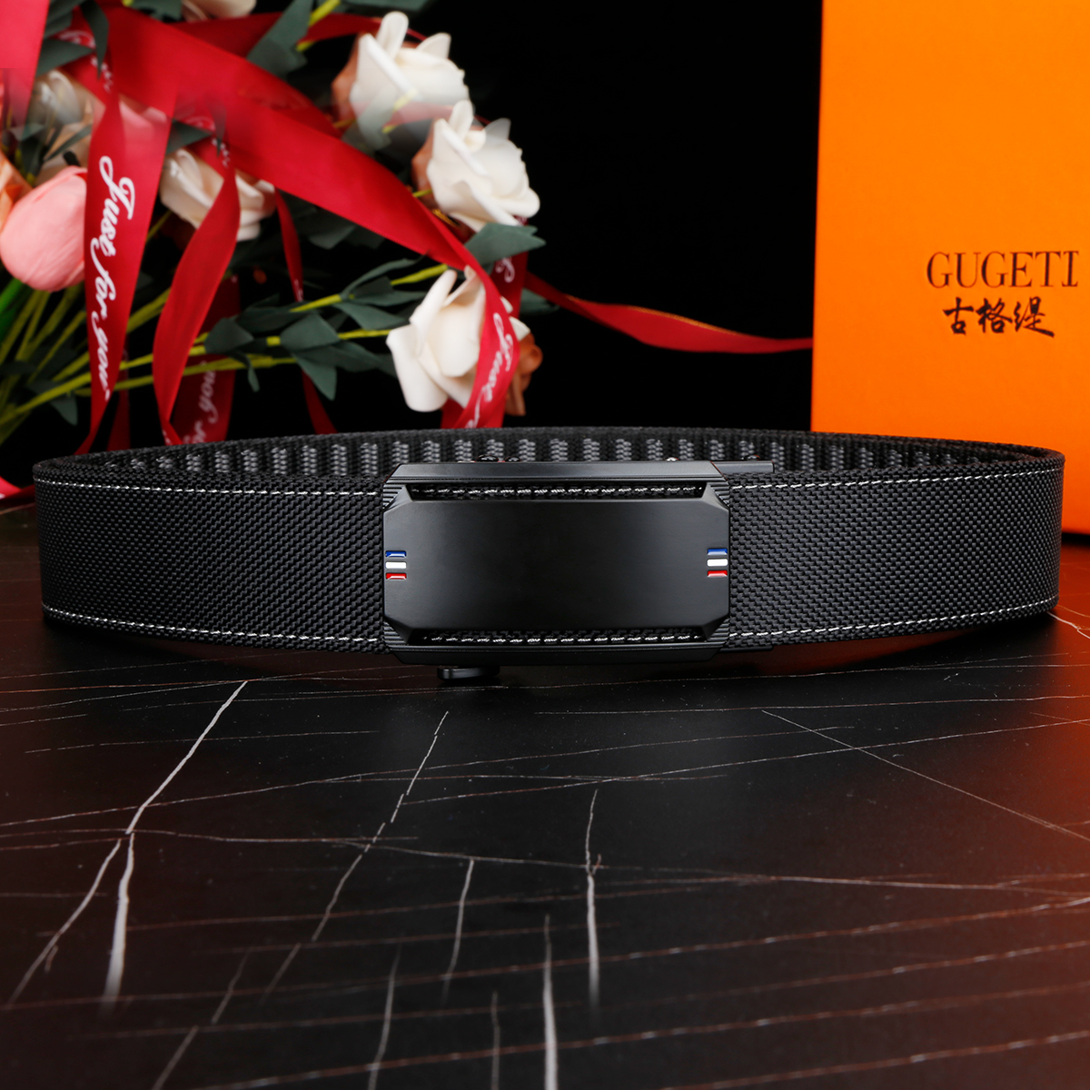 Men's Belt Automatic buckle nylon belt canvas  fabric belt 3.4cm