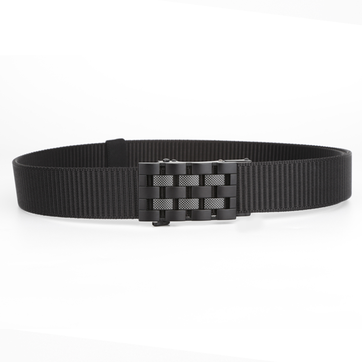 Men's Belt Grid automatic buckle tank belt canvas  fabric belt 3.4cm