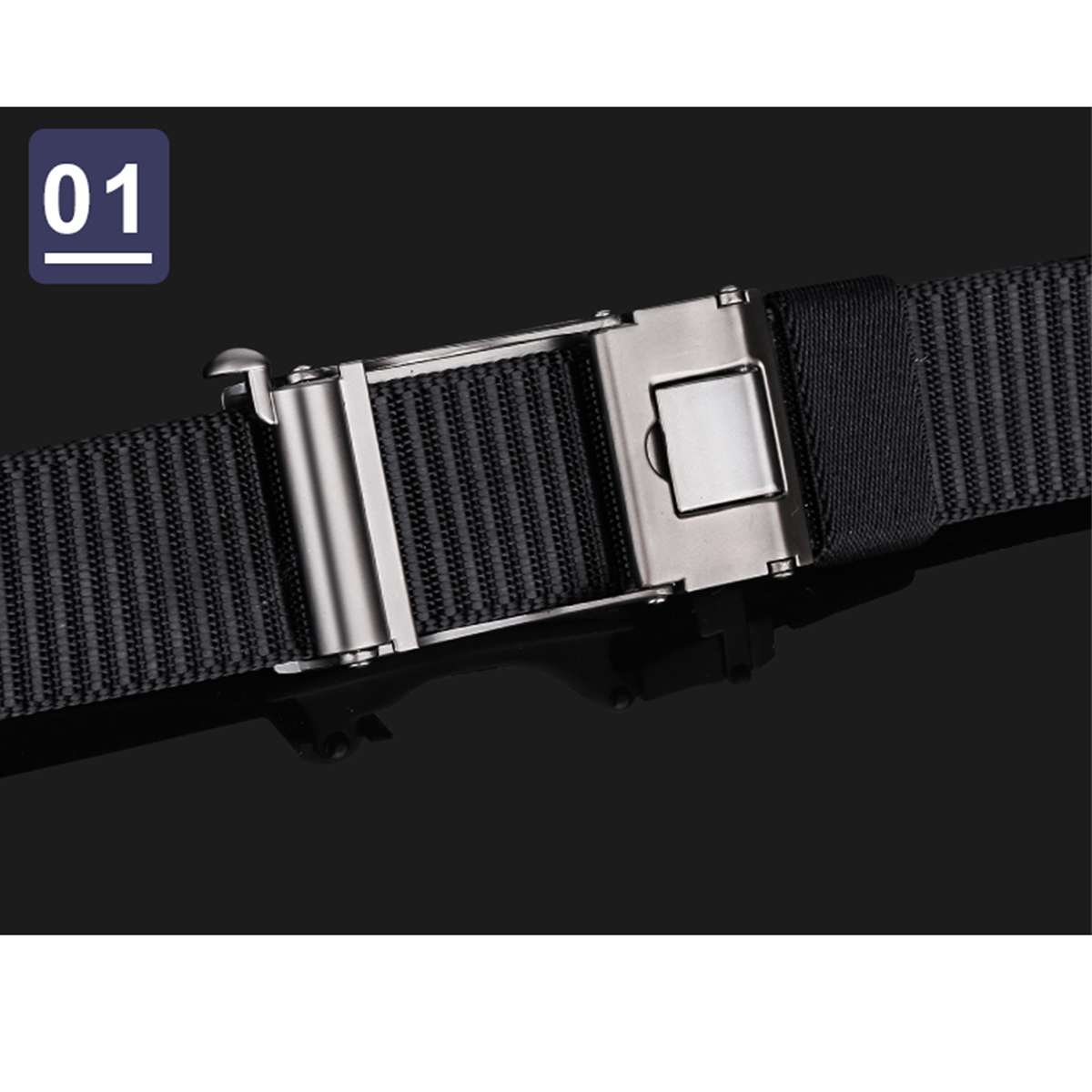 Men's Belt  Automatic buckle wire-drawing tank belt canvas  fabric belt 3.4cm