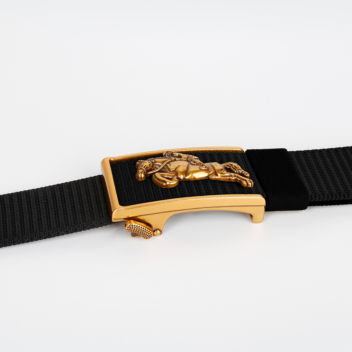 Men's Belt Horse automatic buckle tank belt canvas  fabric belt 3.4cm