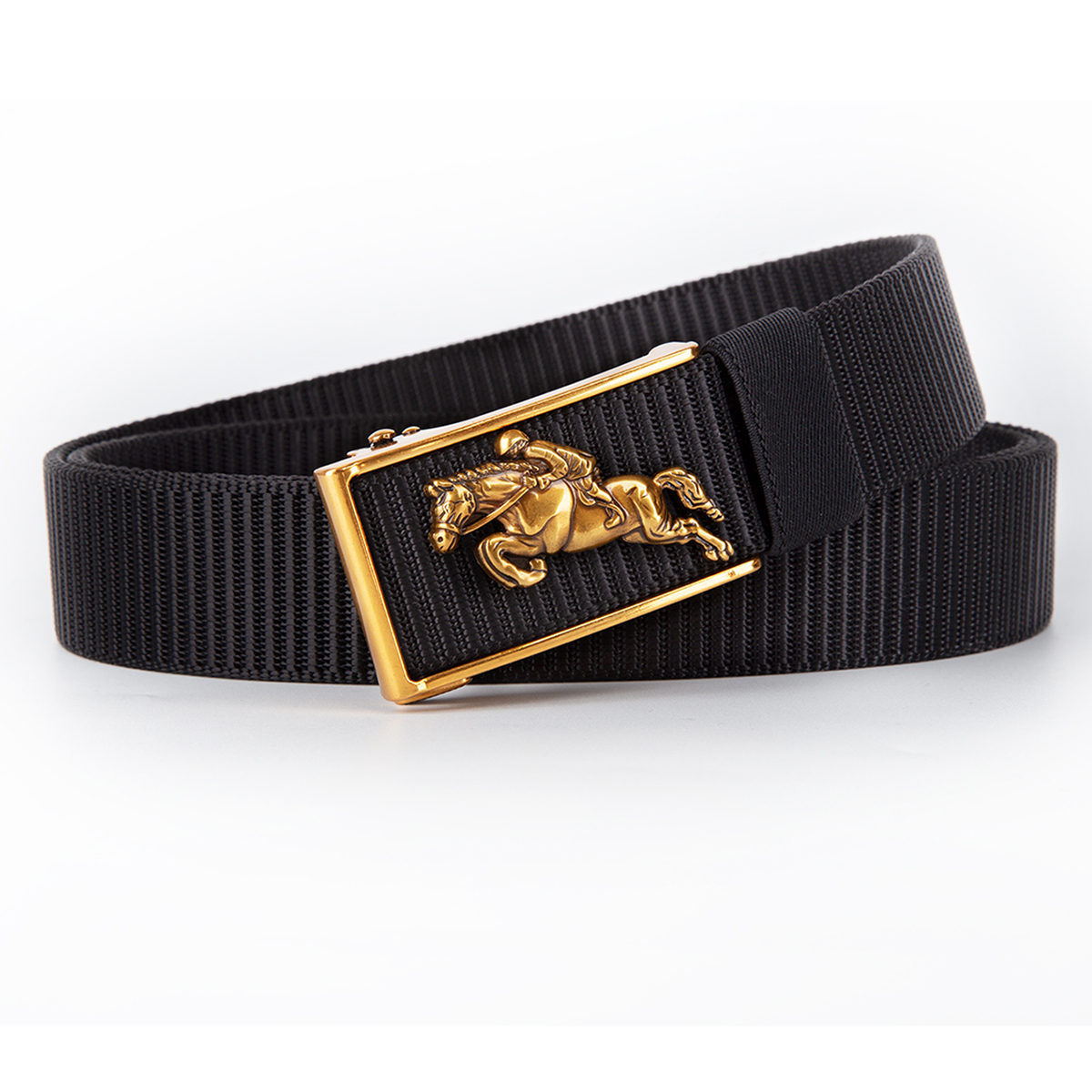 Men's Belt Horse automatic buckle tank belt canvas  fabric belt 3.4cm