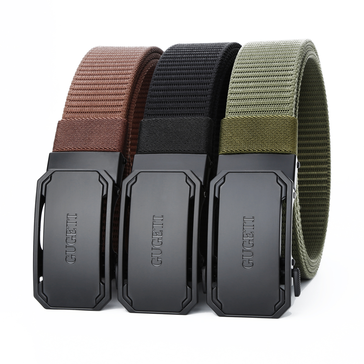 Men's Belt Streak automatic buckle tank belt canvas  fabric belt 3.4cm