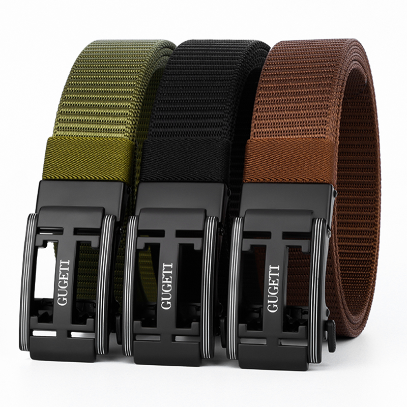 Men's Belt H Automatic buckle tank belt canvas  fabric belt 3.4cm