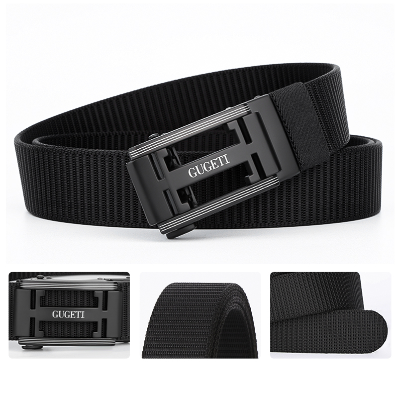 Men's Belt H Automatic buckle tank belt canvas  fabric belt 3.4cm