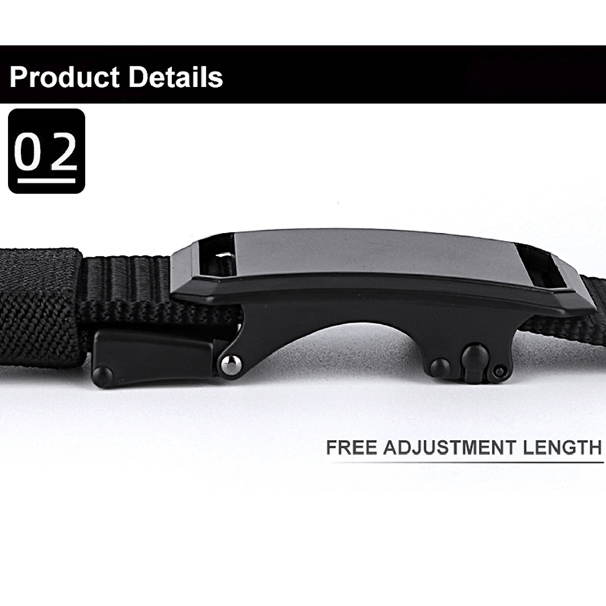 Men's Belt  Automatic buckle tank belt canvas  fabric belt 3.4cm