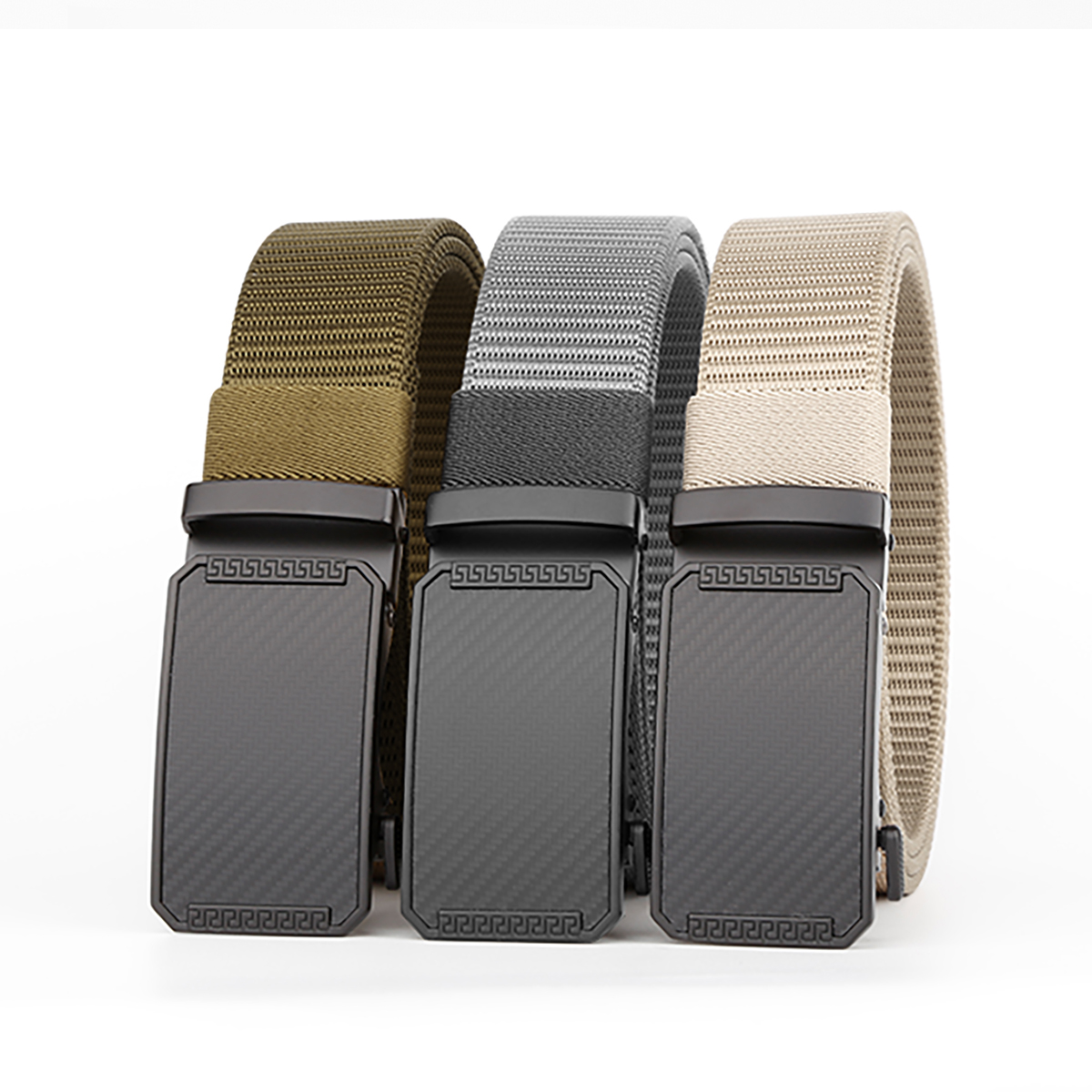 Men's Belt  Automatic buckle tank belt canvas  fabric belt 3.4cm
