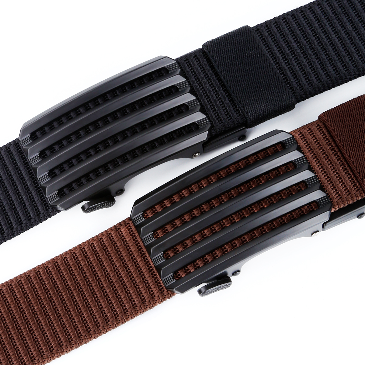 Men's Belt Line  Automatic buckle tank belt canvas  fabric belt 3.4cm