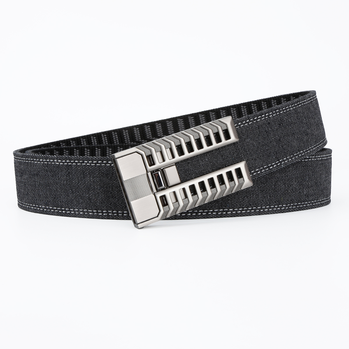Men's Belt New Patent Automatic buckle denim belt canvas  fabric belt 3.4cm
