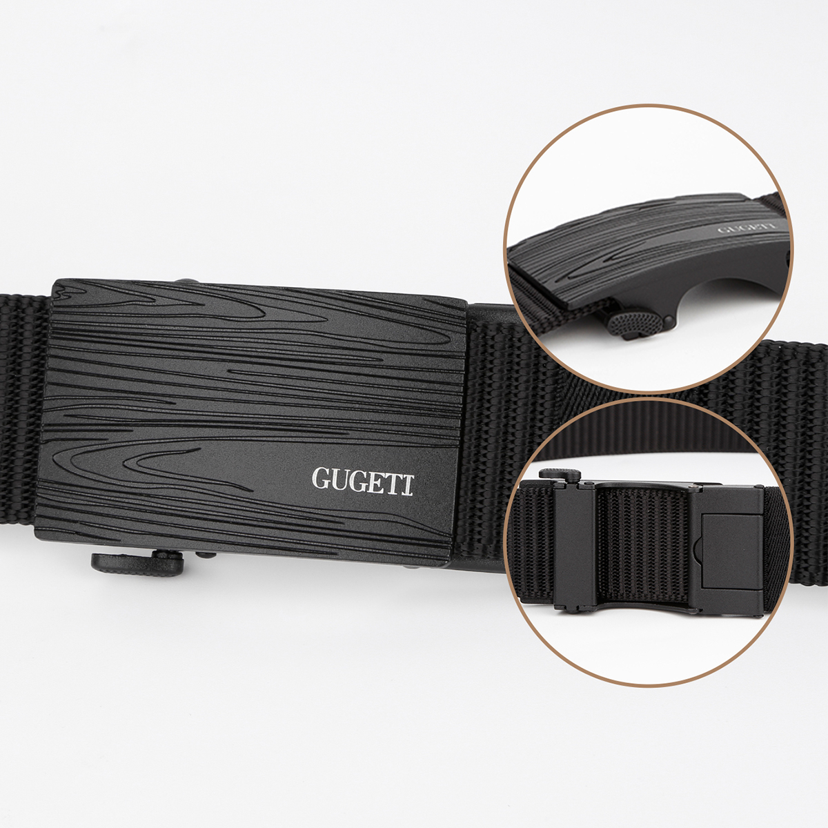 Men's Belt Frosted automatic buckle tank belt canvas  fabric belt 3.4cm
