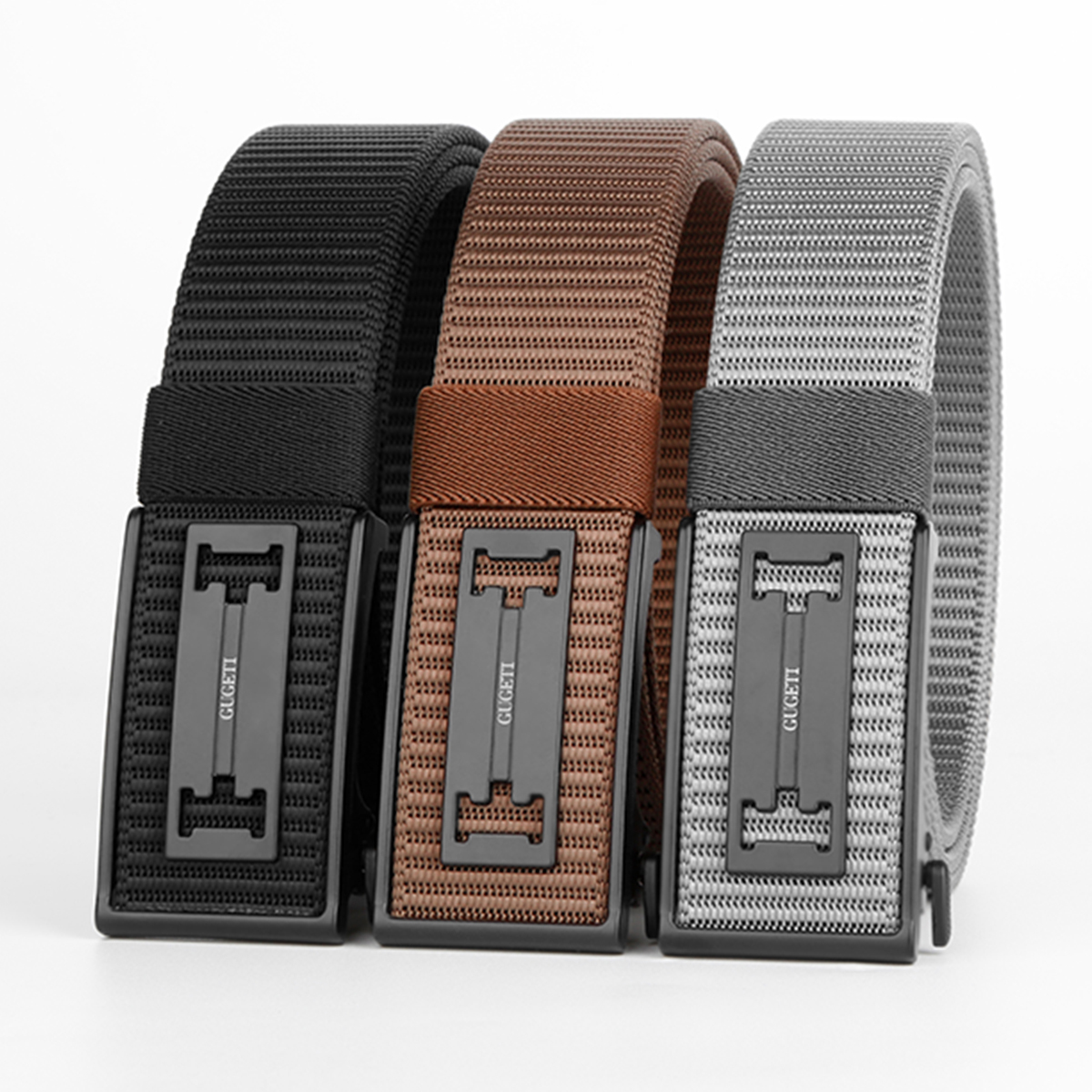 Men's Belt H Automatic buckle tank belt canvas  fabric belt 3.4cm