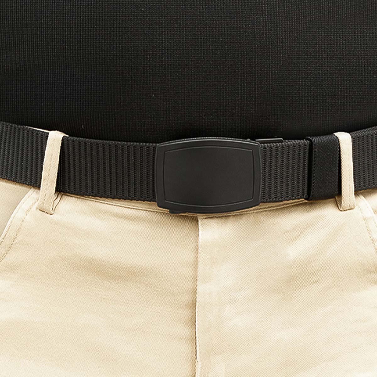 Men's Belt Rhombic Automatic buckle tank belt canvas  fabric belt 3.4cm