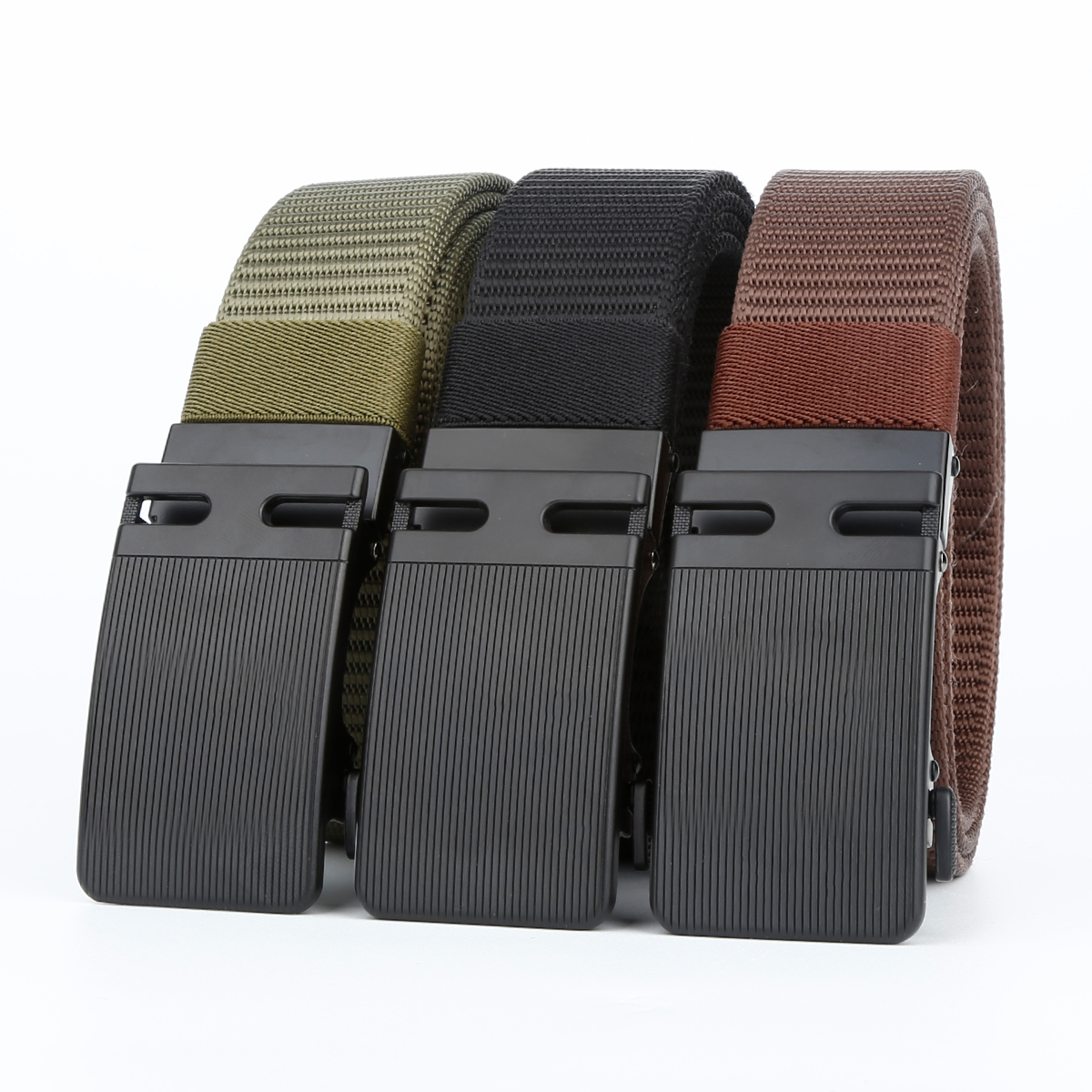 Men's Belt H Automatic buckle tank belt canvas  fabric belt 3.4cm