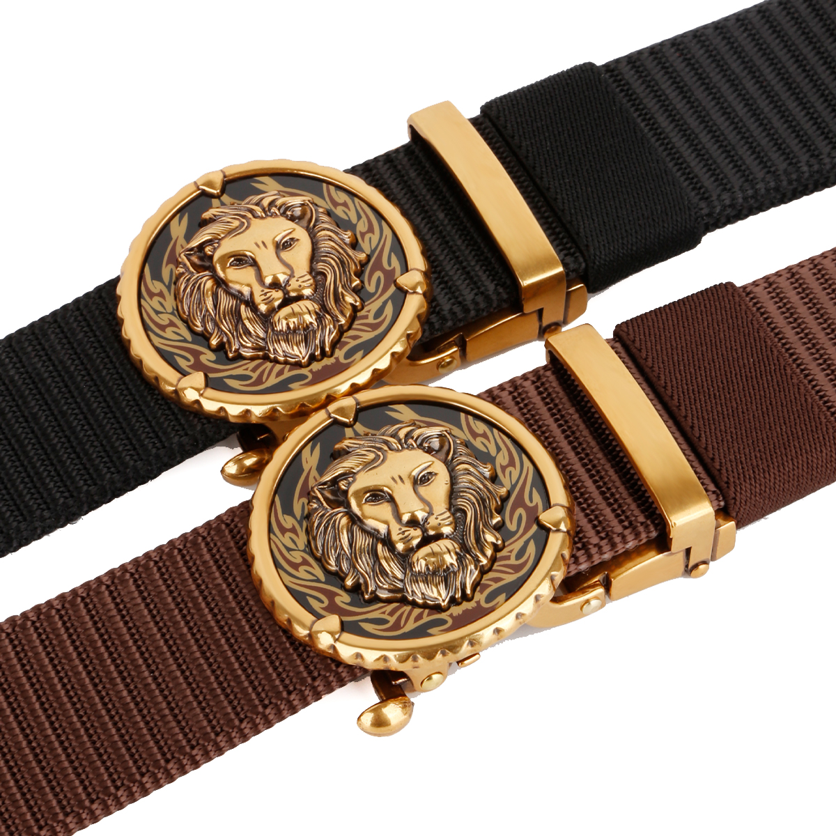 Men's Belt Tiger Automatic buckle tank belt canvas  fabric belt 3.4cm